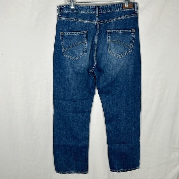 Fat Face Uk Sutton Straight Jeans Medium Wash Button Fly -Size 12S - Picture 4 of 11